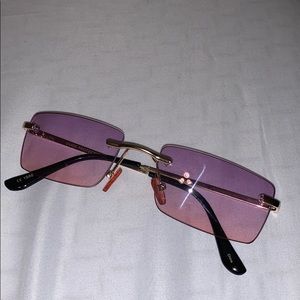 square rimless sunglasses | PURPLE